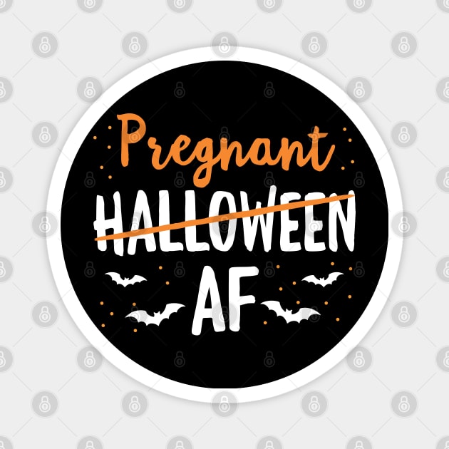 Funny Pregnancy Announcement Gift Halloween AF Magnet by HCMGift